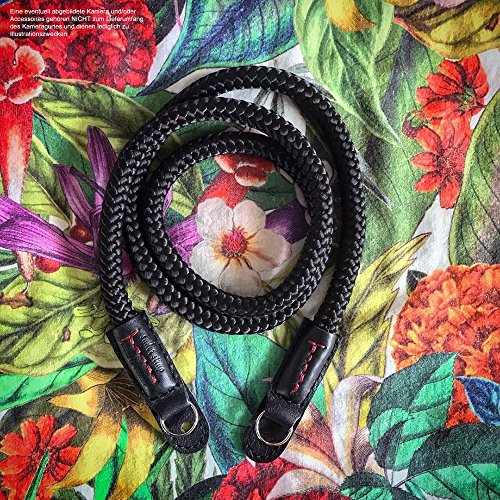 Sailor Strap Handgefertigter Kameragurt aus Seil und pflanzlich gegerbtem Leder | Kamera Schultergurt 110cm Länge | 8mm… – Bild 3