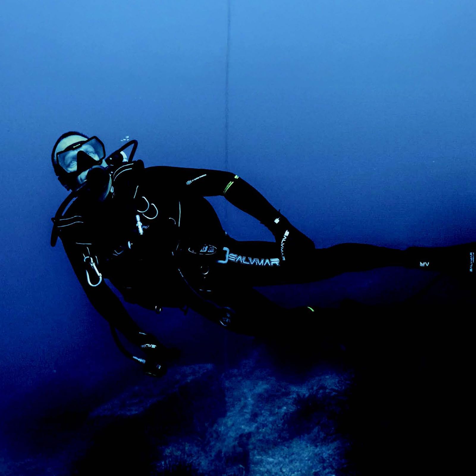 Salvimar Drake Anti Fog, Maschera Adulto Anti Appannamento, con cinghilo elastico, per immersioni subacquee e snorkeling