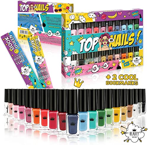 Juego De 20 Botellas De Barniz De Esmalte De Uñas 20 Colores Ricos Diferentes Caja De Regalo De Lujo 2 Marcadores Incluidos Cover