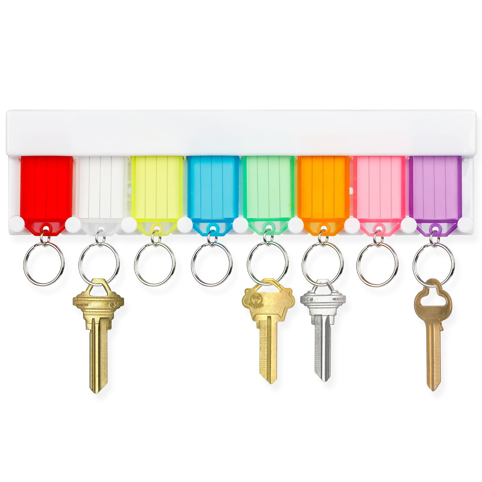 Amazon.com : Uniclife Key Tag Rack Slot Style Plastic Wall Mounted