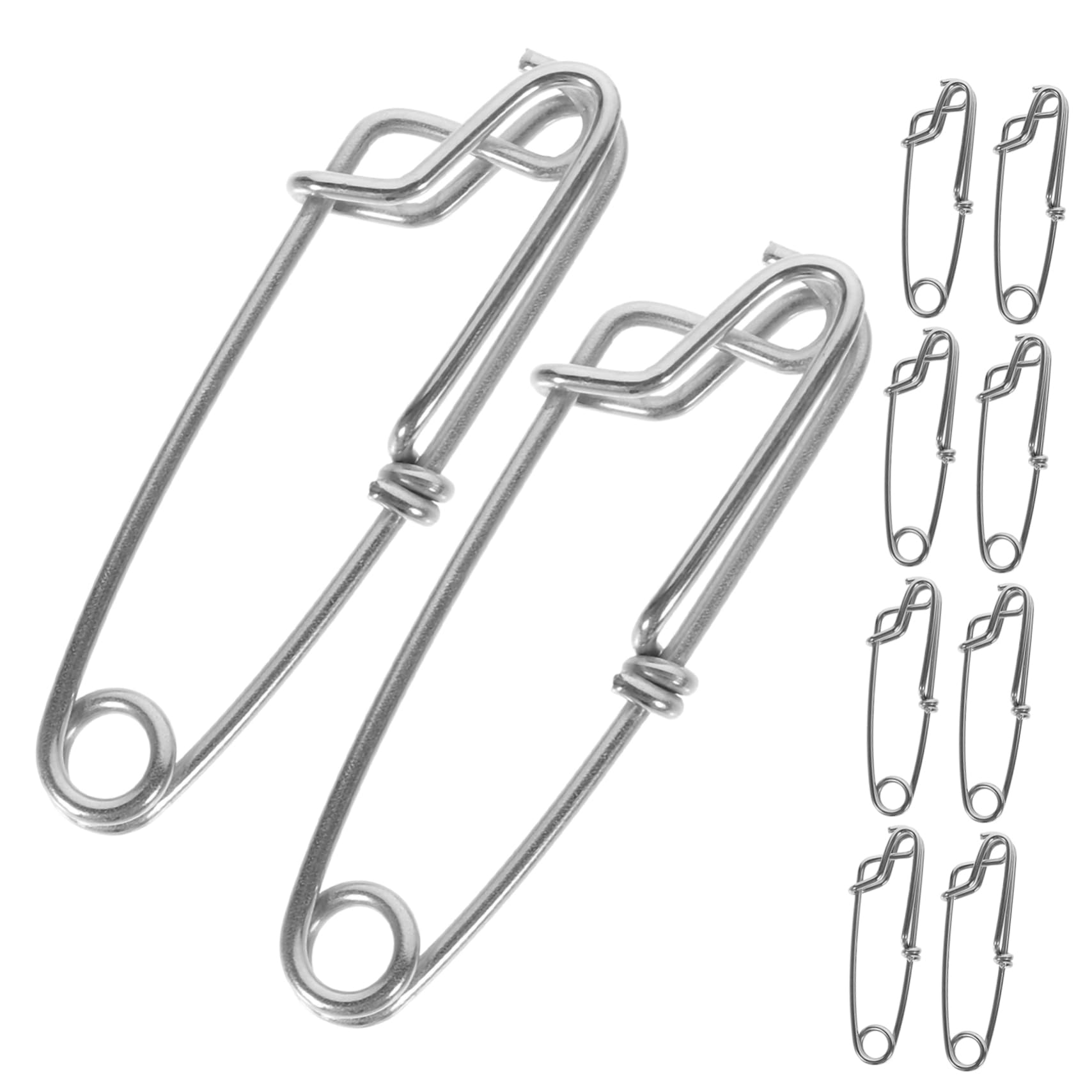 Toddmomy Épingle À Paupières Connecteur Rapide Fishing Hameçon Peches Poisson Accessoires De Pêche pour Hommes Clips De Pêche Acier Inoxydable Silver