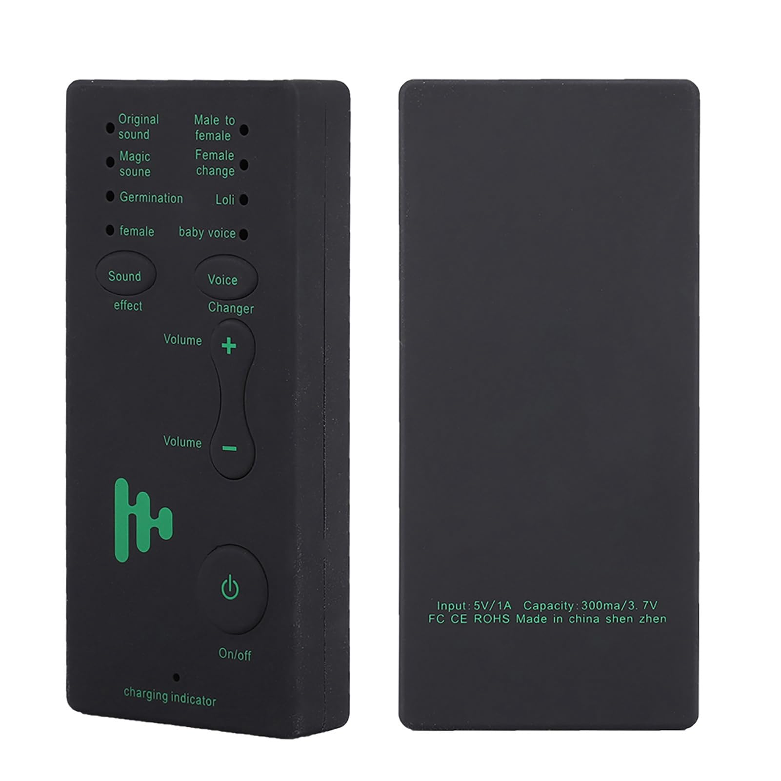 Denash Portátil Mini Voice Changer Tarjeta de Sonido de transmisión en para PC de teléfono móvil (versión en inglés)