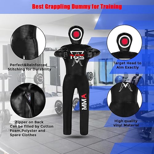Miniatura 2 de PGS MMA Grappling Dummy Judo Karate Saco de boxeo Maniquí BJJ Lucha Maniquí Práctica de Maniquí Artes Marciales Boxeo Posición de pie Entrenamiento