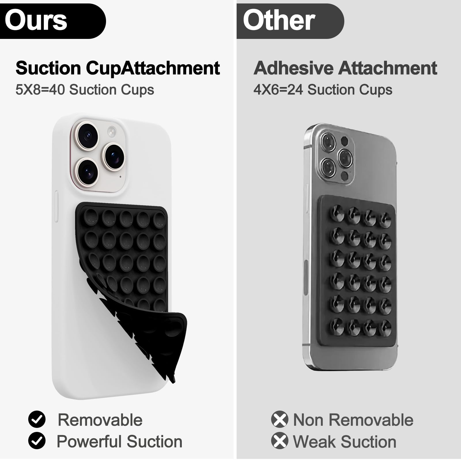 Amazon.com: 2 Pack Silicone Sticky Grip Holder for Cellphone, Silicone  Suction Cup Phone Case Mount Double Sided, Hands-Free Phone Accessories  Strong Grip Holder for Selfie and Video (Black) : Cell Phones &