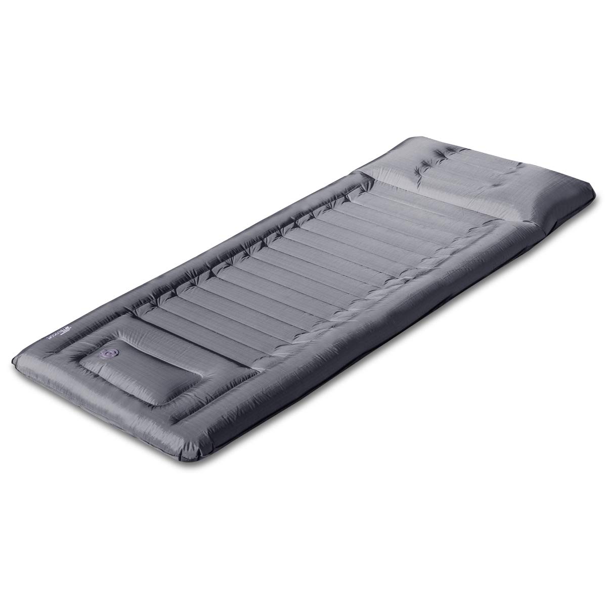 Amazon | FIELDOOR 枕付き コンパクトエアーマット 【グレー】 195cm