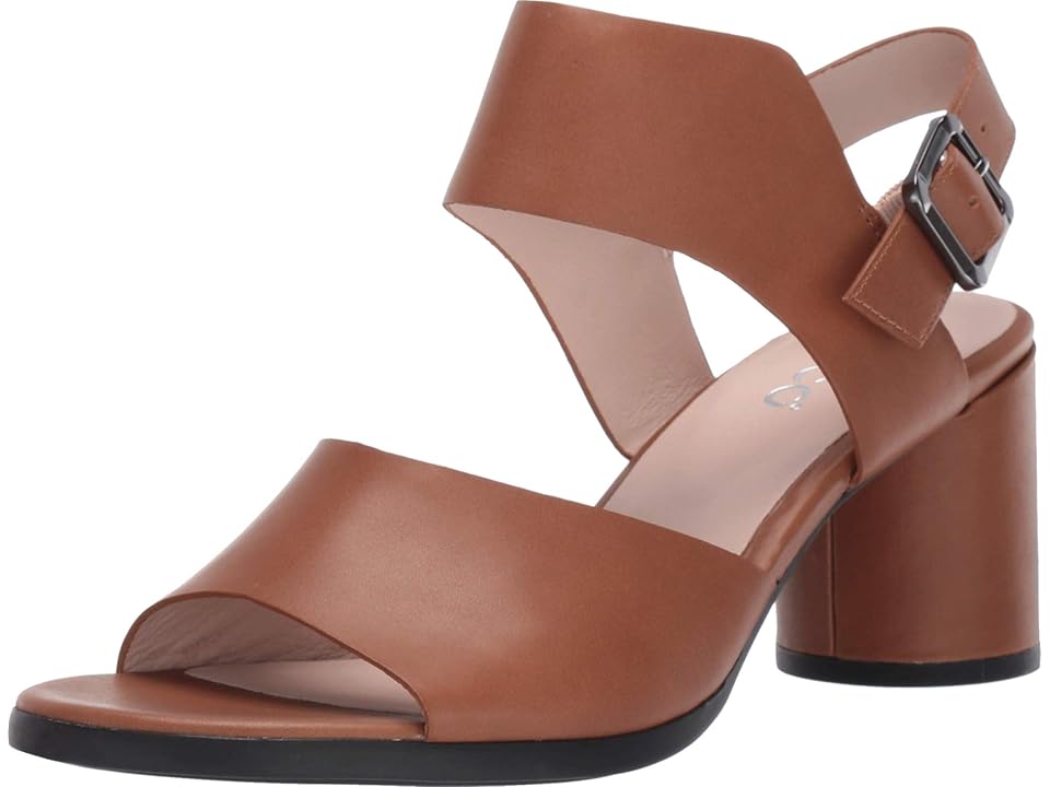 

ECCO Shape 65 Block Strap Sandal (Camel Calf Leather) High Heels, Brown
