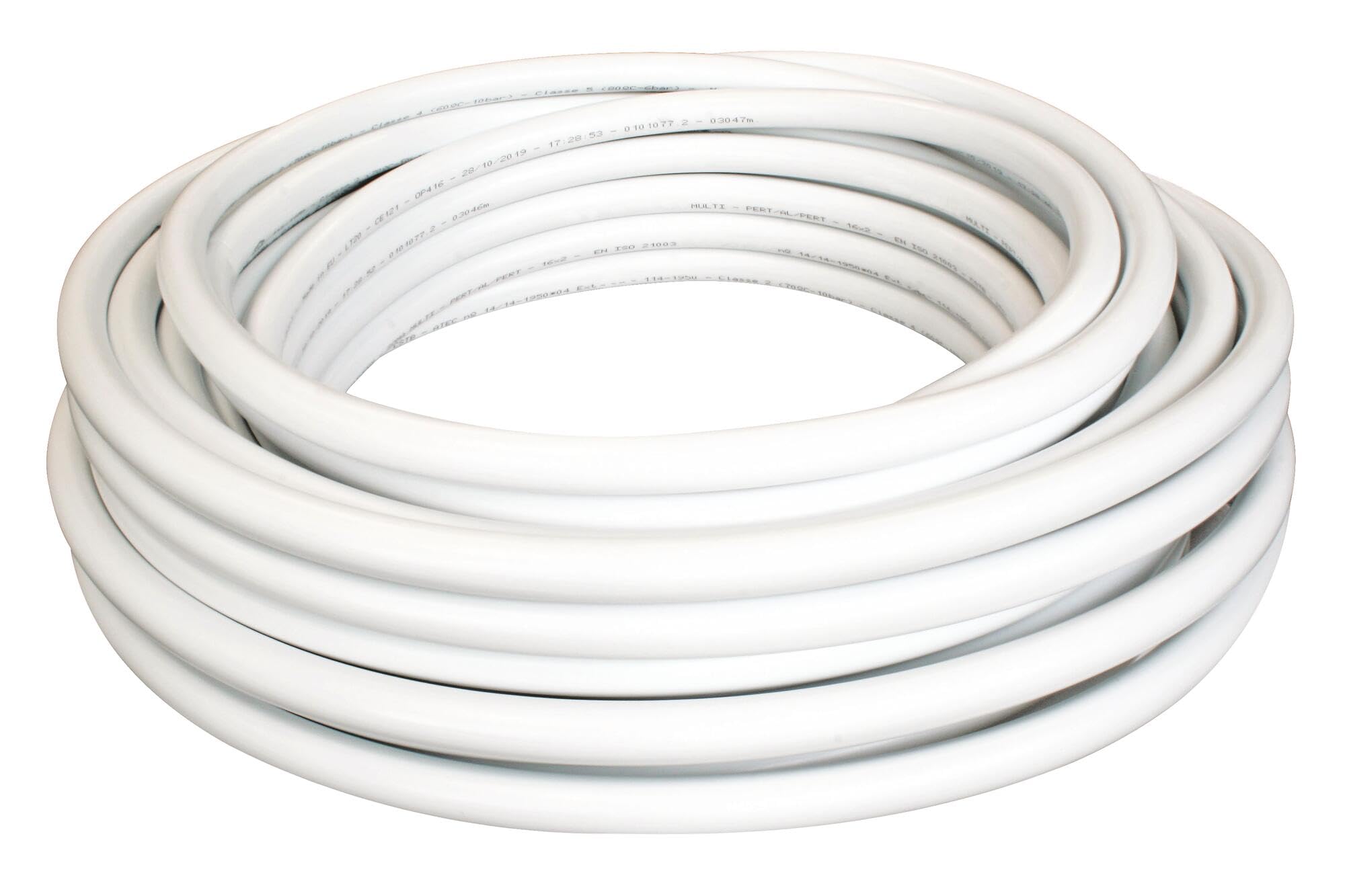 SOMATHERM FOR YOU, Couronne de tube multicouche 10m Ø16mm - Installation facile pour réseaux d'eau potable et chauffage - Finition esthétique blanche - Résistant et durable