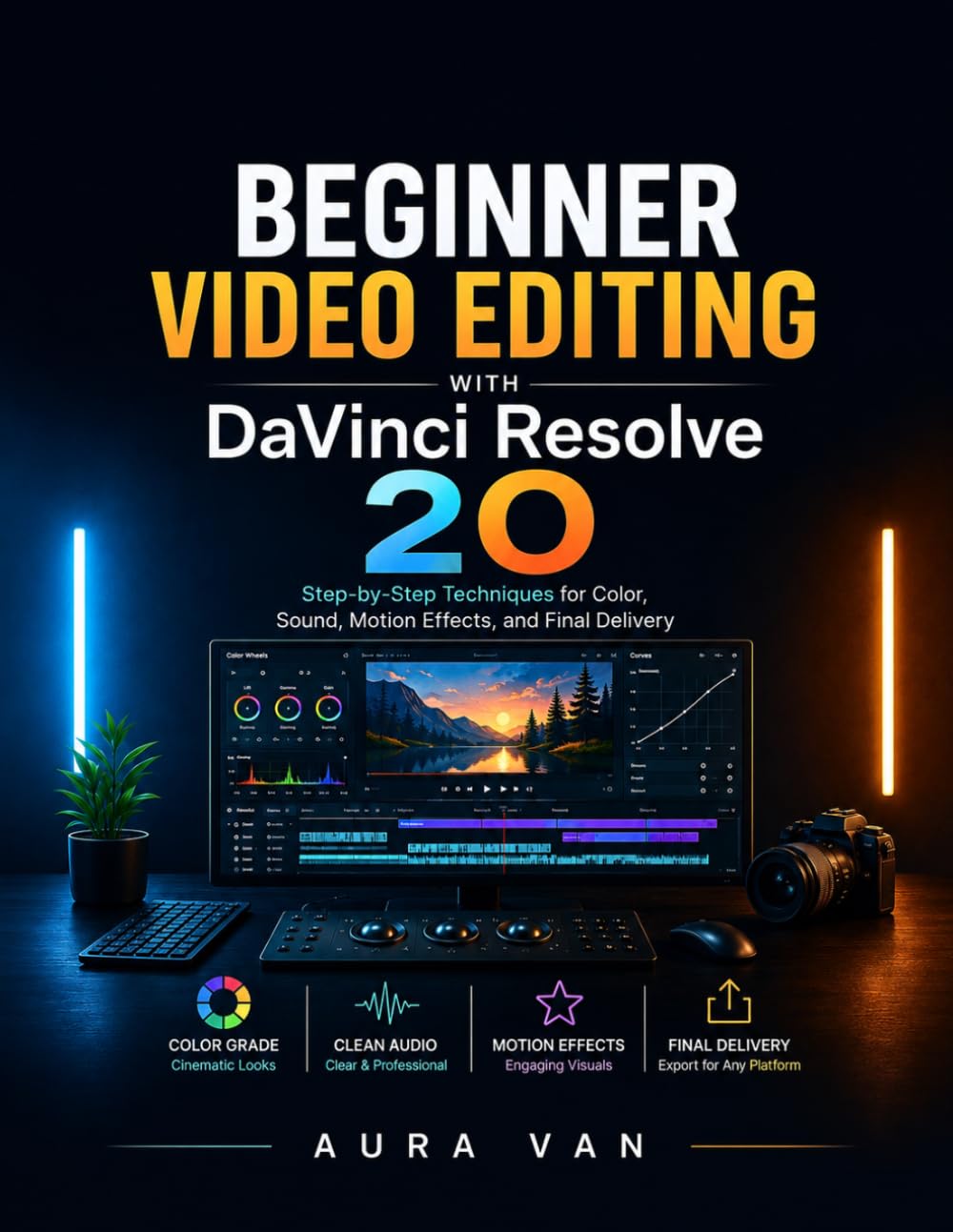 Beginner Video Editing with DaVinci Resolve 20: Step-by-Step Techniques for Color, Sound, Motion Effects, and Final Delivery