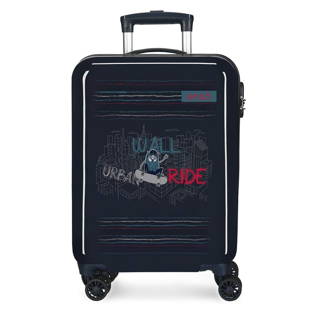 Buy Wall Ride Blue Cabin Suitcase 37 x 55 x 20 cm Rigid ABS Combination