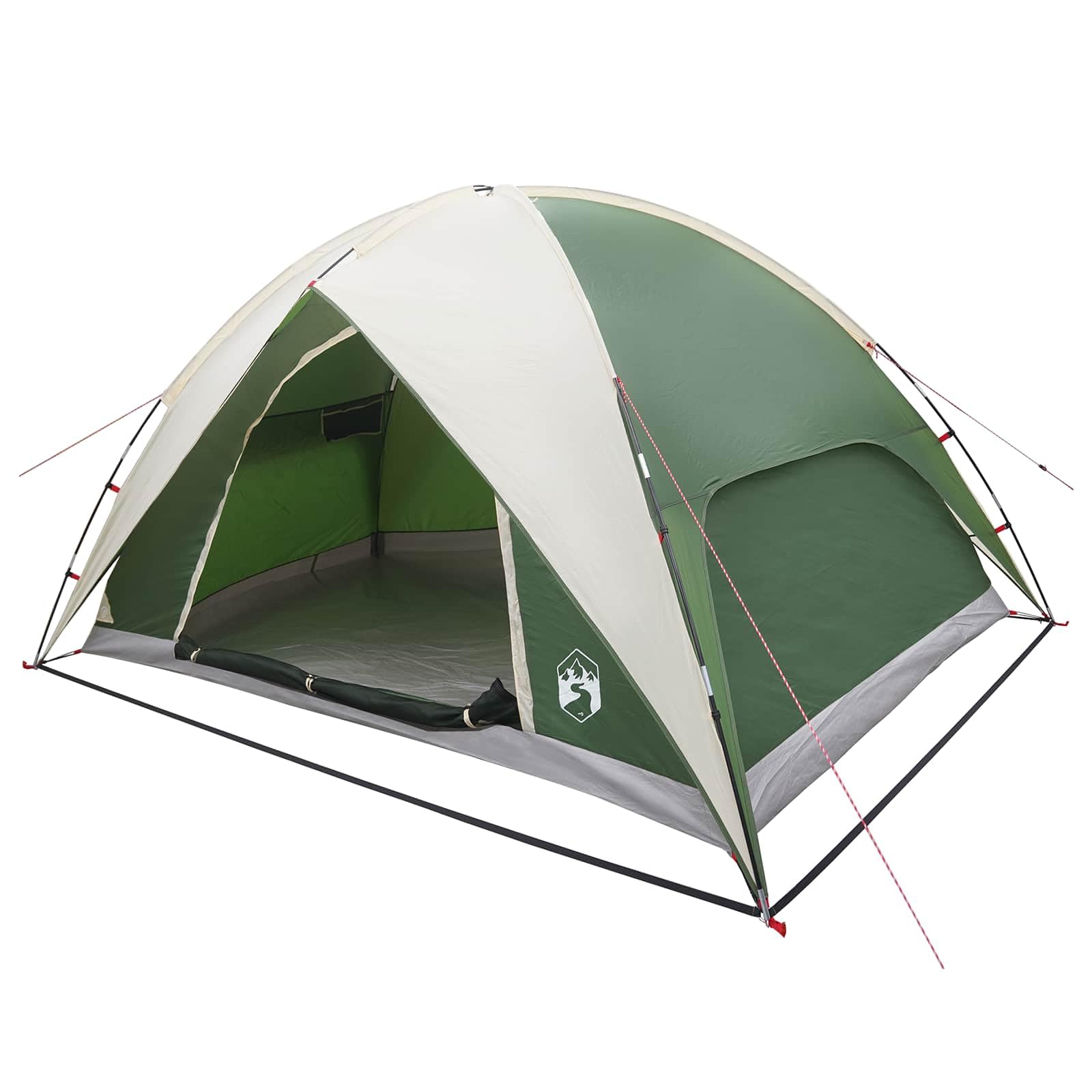 Tenda da campeggio con copertura antipioggia, impermeabile, verde, 245 x 245 x 149 cm