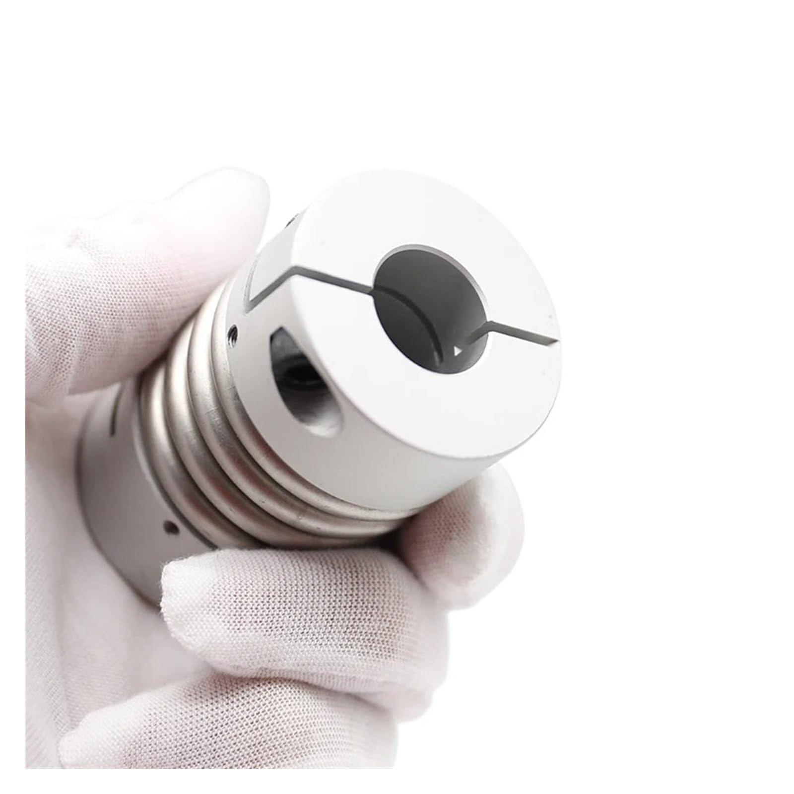 Accouplements à soufflet Couplage à soufflet en alliage d'aluminium D30 L43, encodeur élastique en acier inoxydable, vis de moteur à couple élevé avec rainure de clavette(5x5)