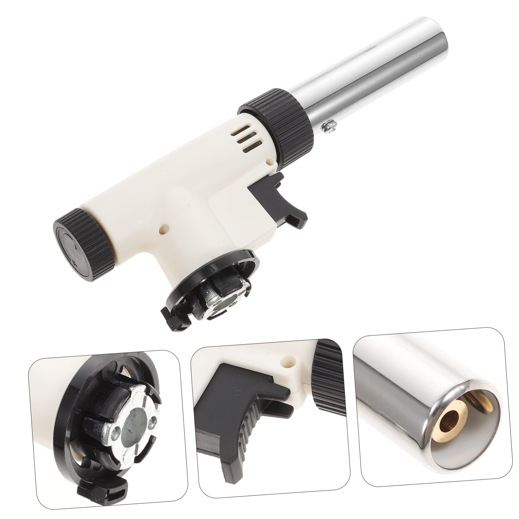 Mikinona Torch for Culinary Use Adjustable Flame Cooking Torch Head for and Soldering for Outdoor Grilling and Lighting