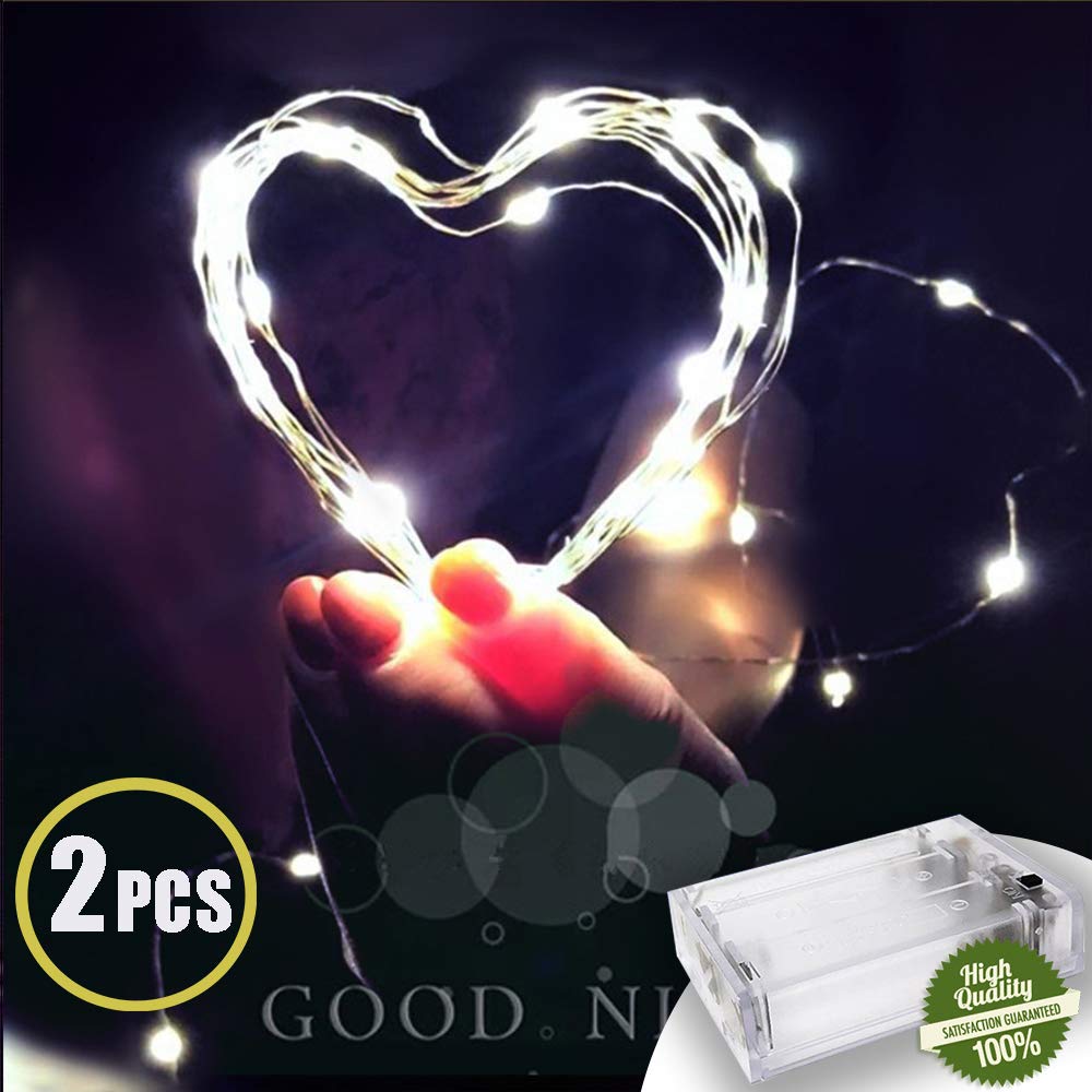 Decorative Fairy String Lights, Morbuy Micro Starry LED 20/40/60/100LED Copper Wire Battery Powered Lamps for Home Centerpiece Wedding Christmas Party DIY (Warm White, 6m/ 60 LEDs)