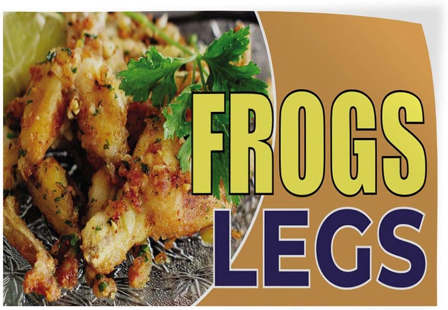 Frogs Legs Indoor Store Sign Vinyl Decal Sticker 8