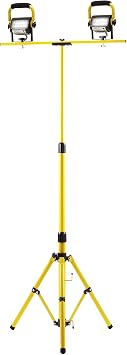 Slim 15-Watt LED Work Light Twin & 2-Step Tripod 3000 lumens