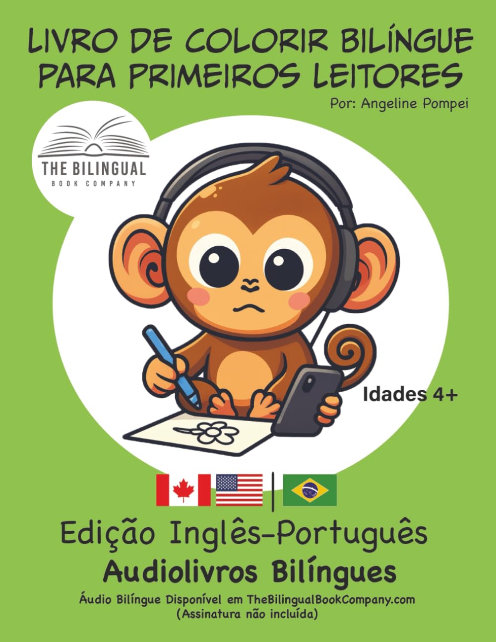 Livro de Colorir Bilíngue para Primeiros Leitores | Edição Inglês–Português | Audiolivros Bilíngues