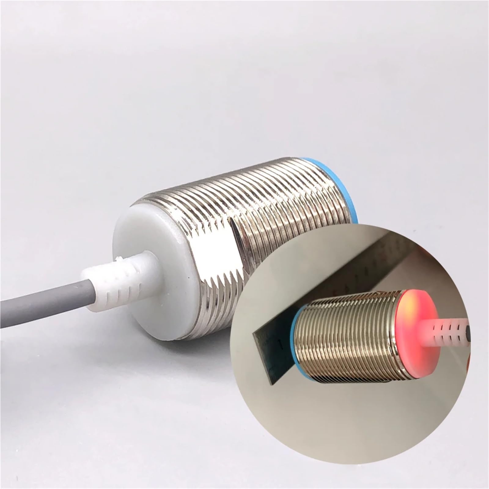 Indukcyjny przełącznik czujnika zbliżeniowego PLC Smart, automatyczne wykrywanie zbliżenia NPN PNP DC 12 V 24 V LM30 M30 10 mm 15 mm 1 szt. (15 mm (non-flush), LM30 (STANDARD)_NPN NO)