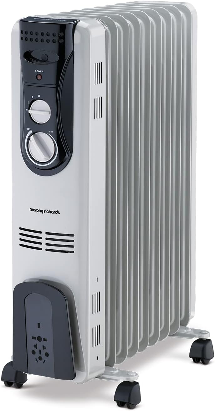 Morphy Richards OFR Room Heater, 09 Fin 2000 Watts Oil Filled Room Heater , ISI Approved (OFR 9 Grey)