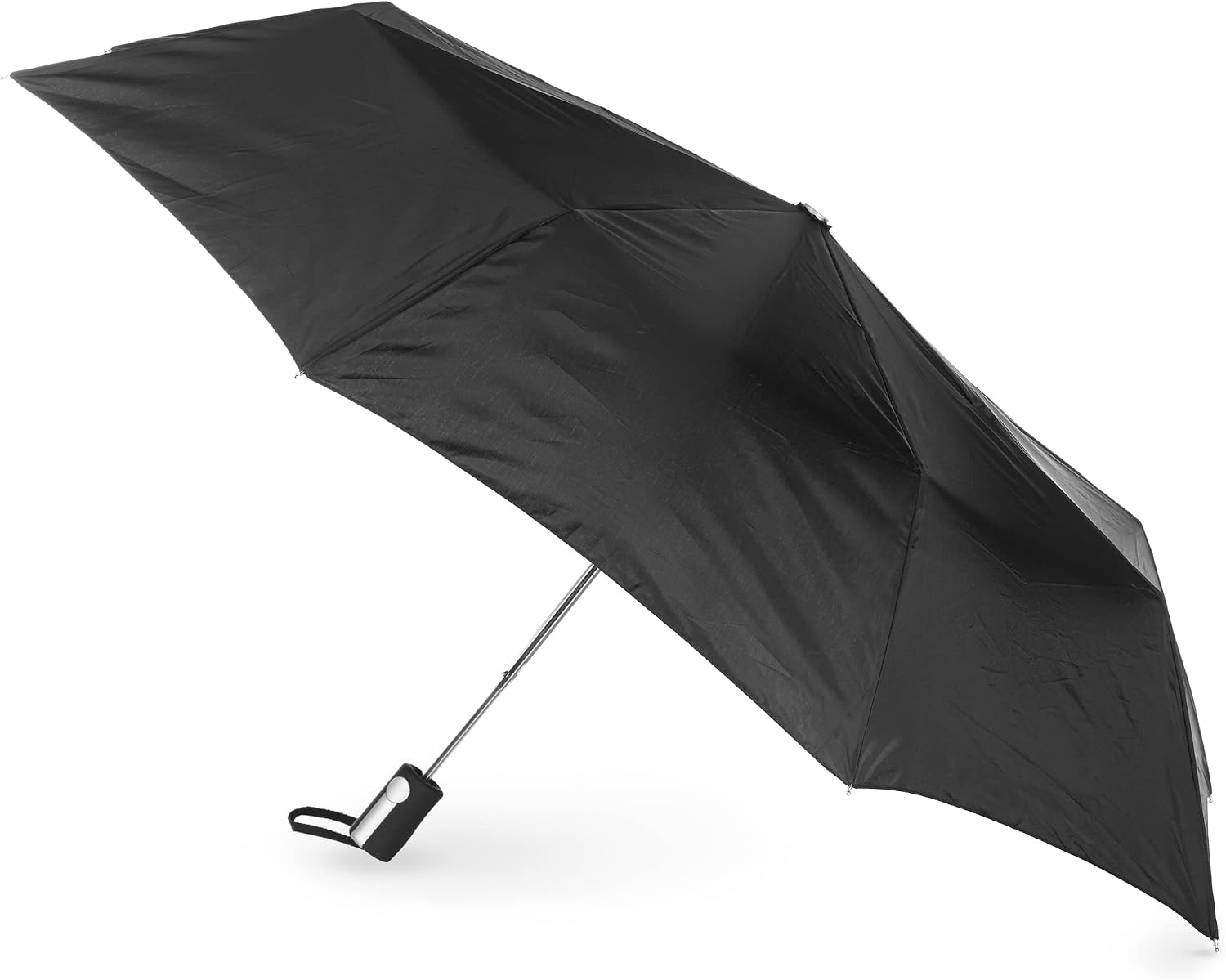 totes Auto Open Umbrella w/Black Handle (Black)