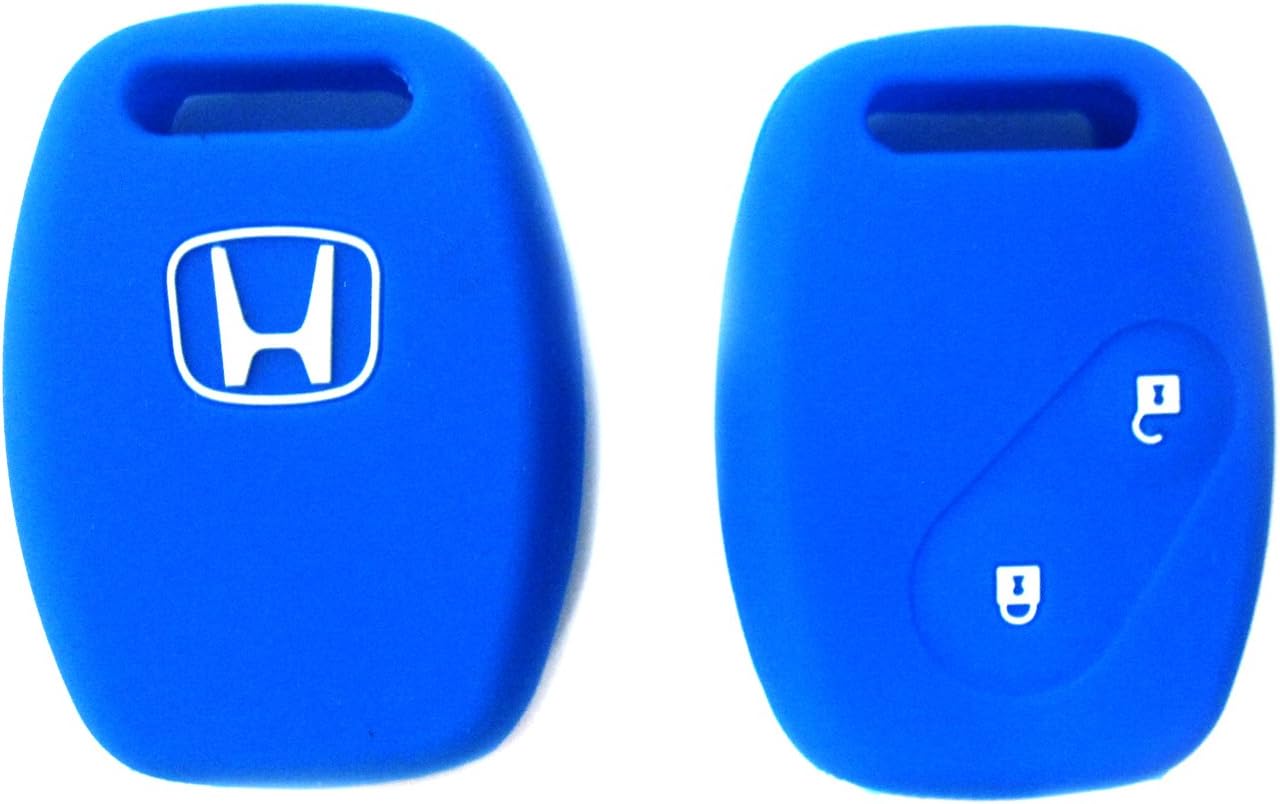 Blue Silicone Protecting Bag Key Case Cover Fob Holder for Honda Accord Fit Civic