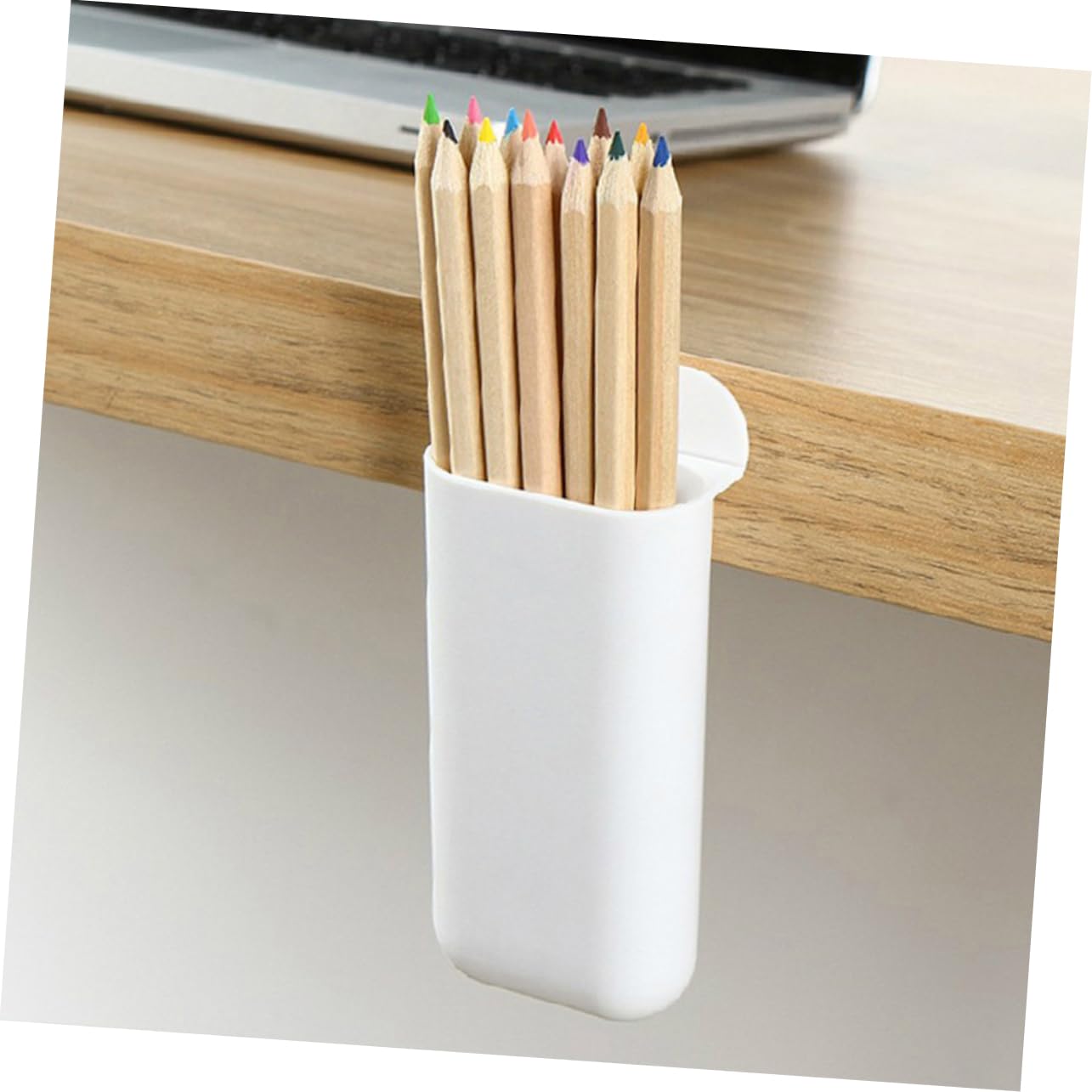 Operitacx 20 Stück Stifthalter Selbstklebender Bleistift Organizer Schreibtisch Stiftbehälter Tisch Organizer Selbstklebender Stiftehalter Schreibtischzubehör Selbstklebendes