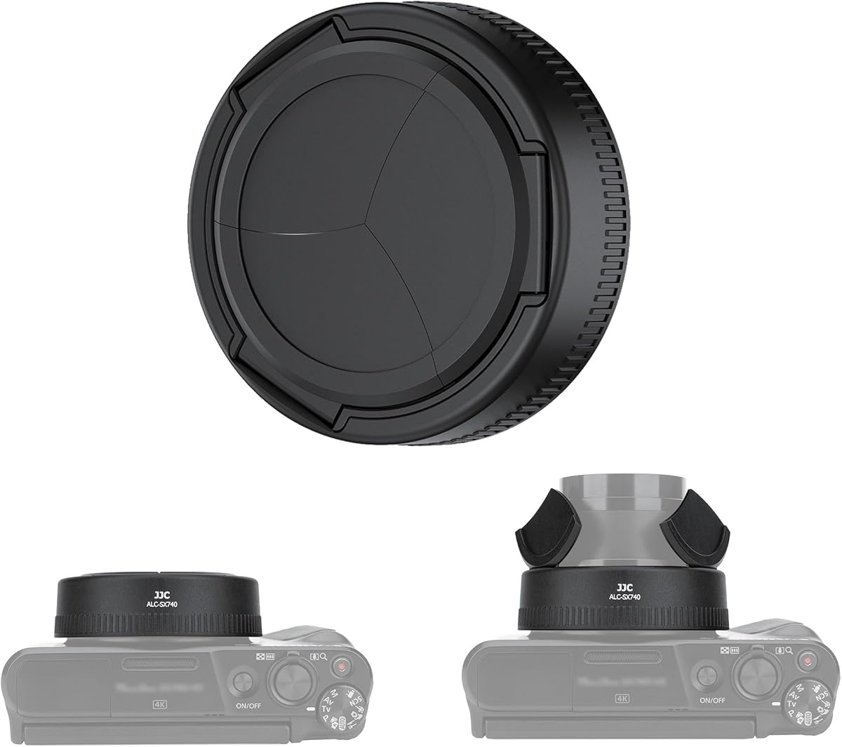 JJC Auto Open and Close Lens Cap Cover for Canon PowerShot SX740 HS Camera | Lens Protector, Automatic, Anti-Lost, No Vignetting, Vlog Accessories, Easy to Use