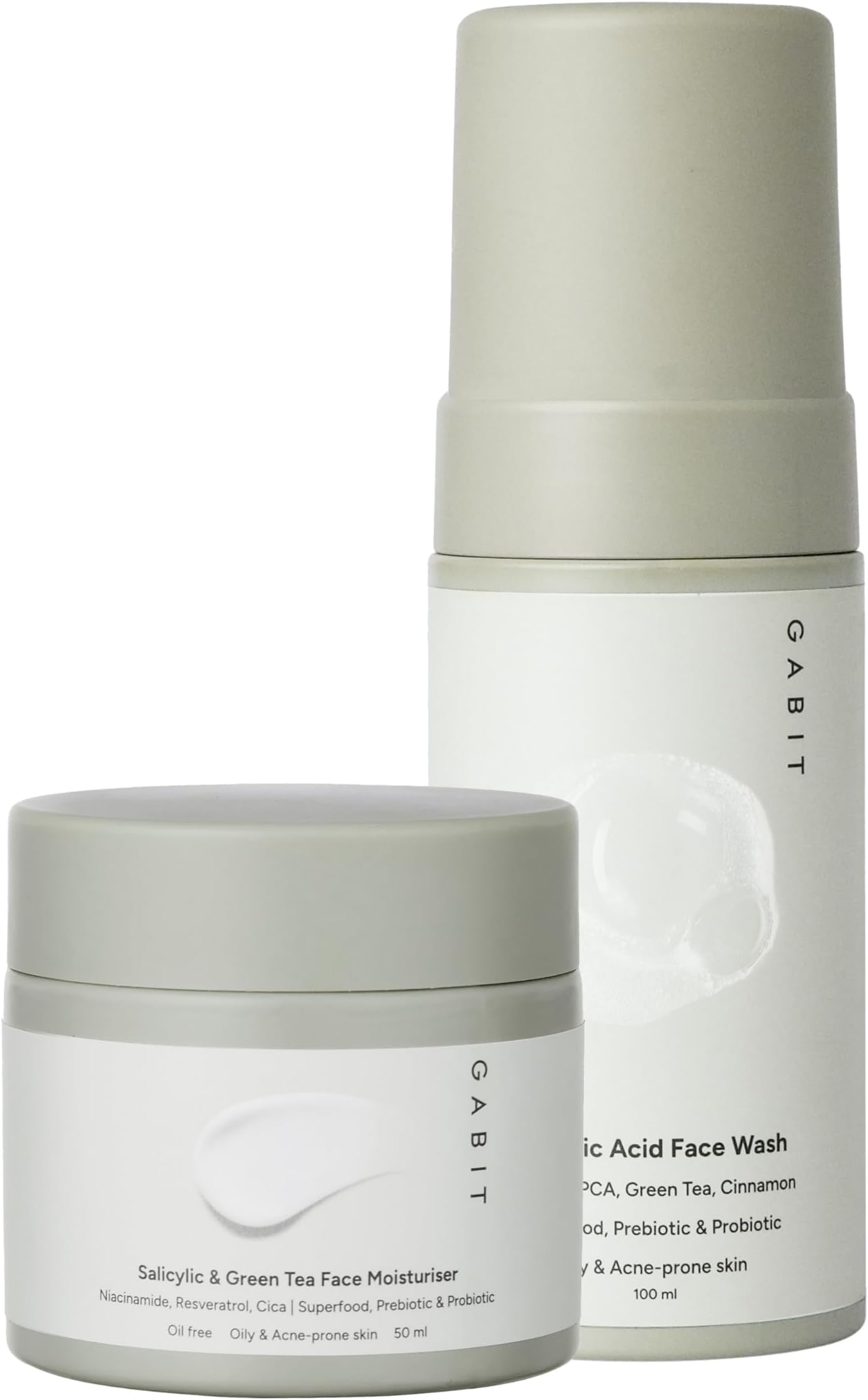 Oily Skin Essentials Kit | Kit for Women & Men with Salicylic Face Wash, Salicylic & Green Tea Face Moisturizer | 1.5% Salicylic, Deeply Cleanses & Controls Breakouts | Combo Suitable For Oily & Acne Prone Skin | 180ml