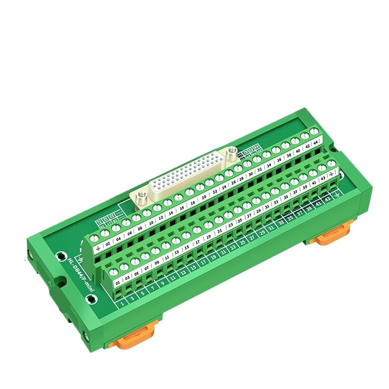 Mini DB44 D-Sub DIN Rail Mount Interface Module Terminal Block Male to Female Extension Cable(HL-DB44F-MINI)