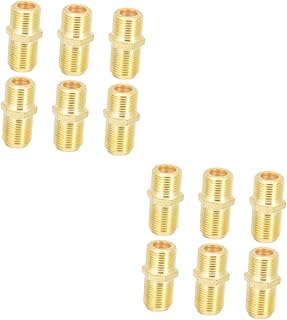 UKCOCO Coaxial Cable Coupler Socket Extender 12 Pcs Coaxial Cable Connectors F-Type Female to Female Coax Cable Extender Adapter for TV Cable Coaxial Cable Extension Adapter