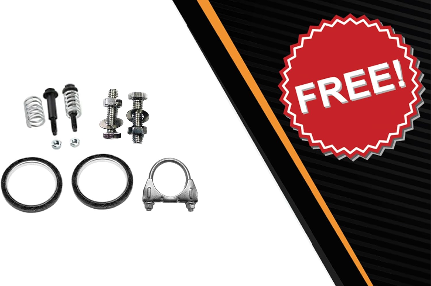 Northeastern Exhaust | Stainless Steel Resonator & Muffler Exhaust System Kit Compatible for Nissan Versa 2007-2012 Hatchback1.8L | Free Gasket, Clamp, Spring Bolt Kit, and Bolts & Nuts Included