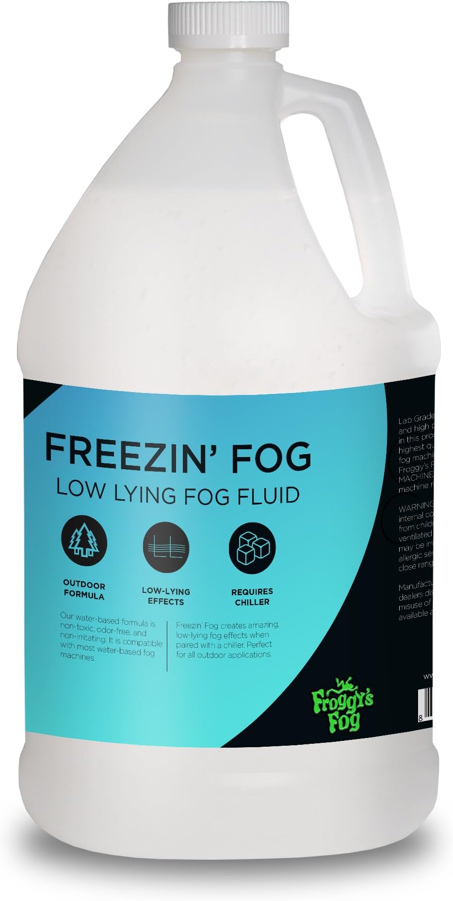 Froggy's Fog Freezin Outdoor Low Lying Ground Juice Machine Fluid - 1 Gallon - The Haunted House Owner's Choice for Outdoor Graveyard