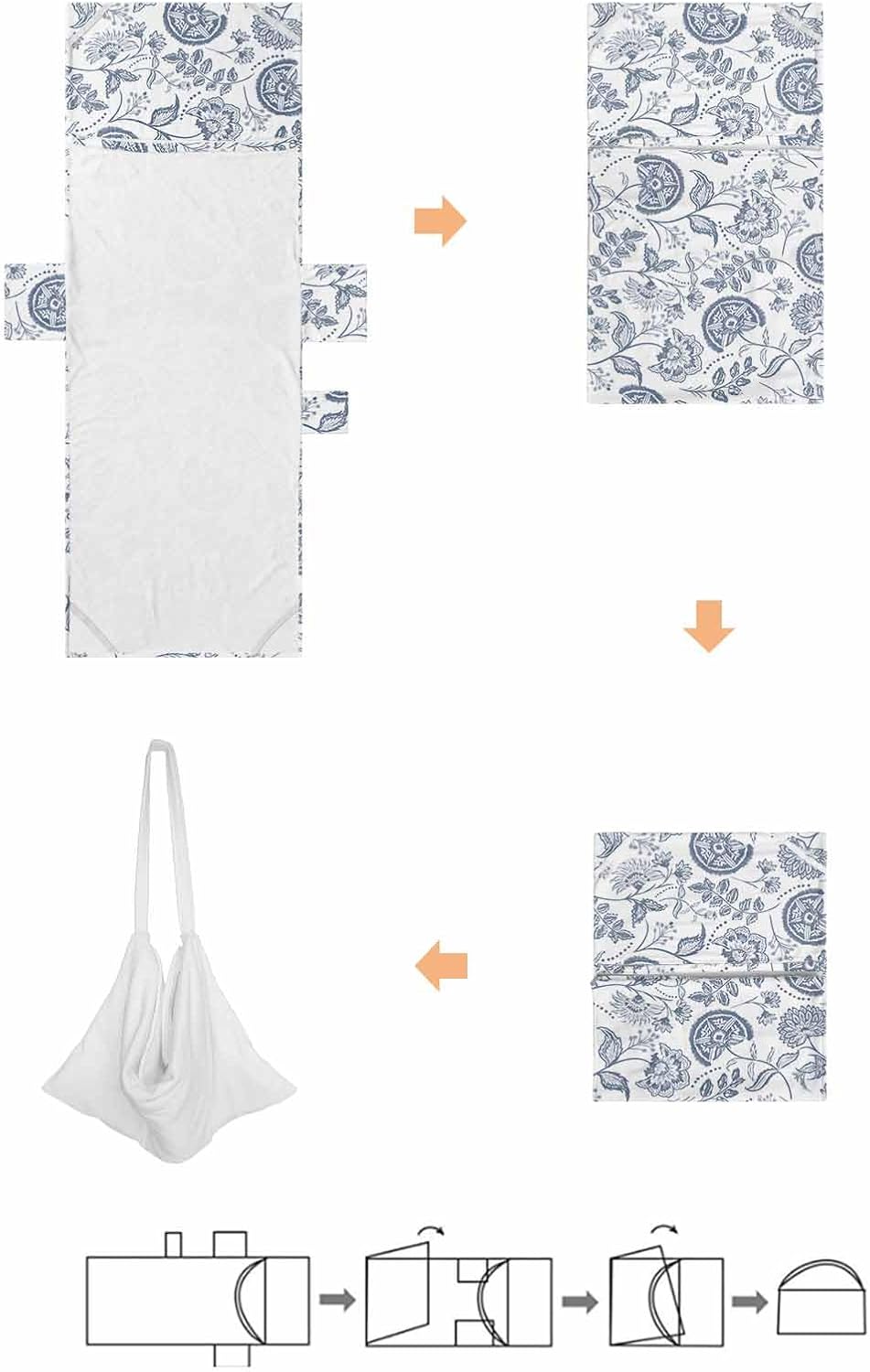 Farmhouse Spring Beach Chair Cover with Side Pockets, Blue Fruit Plant Leaf Flower Country Microfiber & Quick Dry Pool Chaise Lounge Chair Towels Covers for Sun Sunbathing Patio Garden Hotel