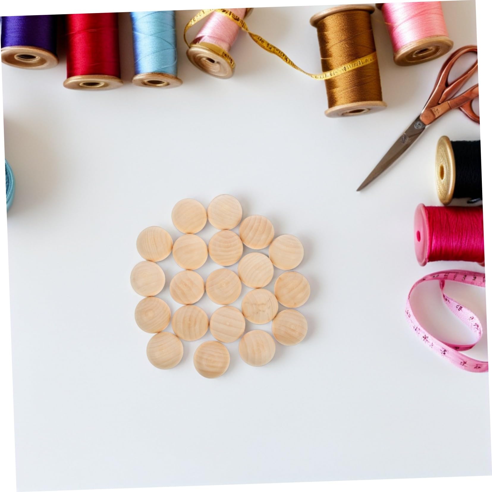 200 Piezas Medias Esferas de Madera sin Terminar Cuentas Semi Esféricas Naturales para Manualidades DIY Adornos para Fiestas y Decoración del Hogar Bolas de Madera Variadas