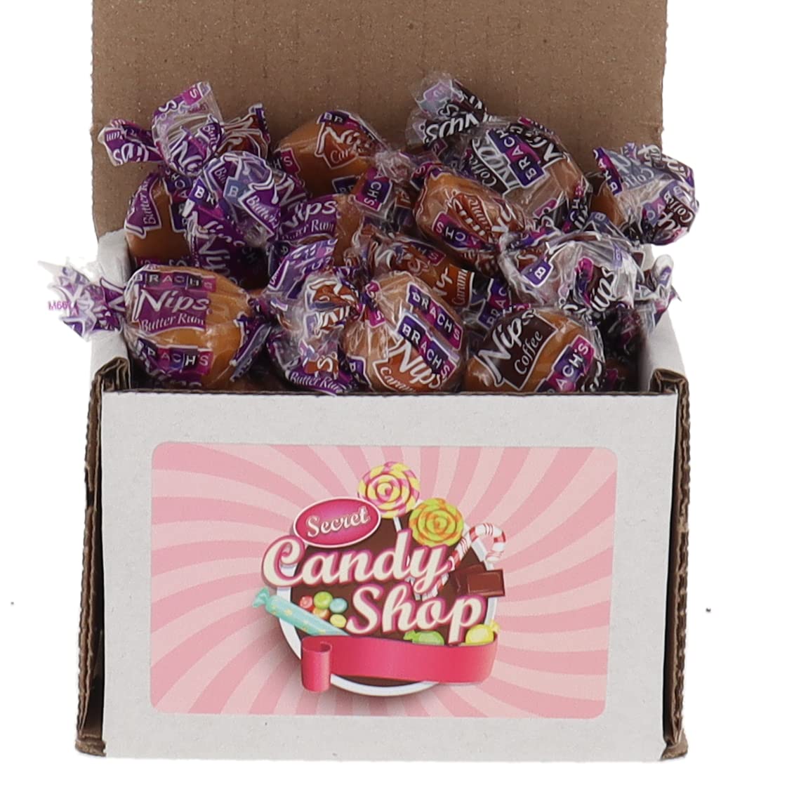 SECRET CANDY SHOP Nips Hard Candy Bulk in Box (Caramel