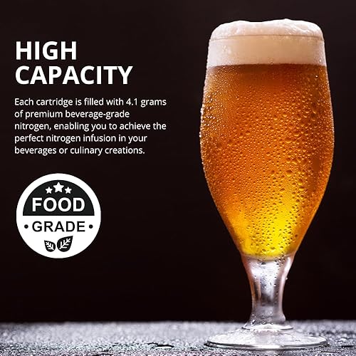 Miniatura 7 de Cartuchos de grado alimenticio roscados de nitrógeno - 0.14 oz (N2 puro) - Paquete de 30