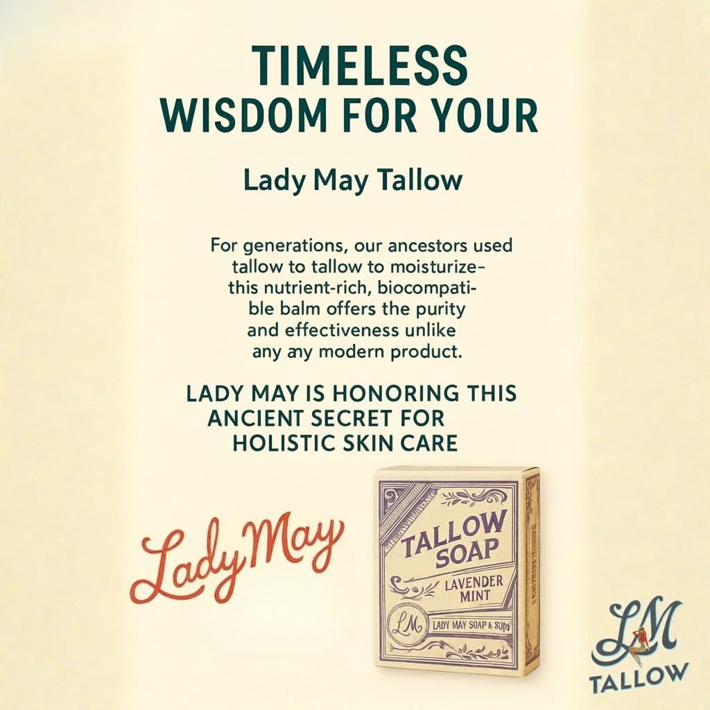 Beef Tallow Soap 3 Pack - All-In-One Natural Soap Bar, Made With Coconut Oil and Beef Tallow for Skin Health, Repair and Hydration - Nothing Artificial, USA Made (Lavender Mint) - Image 3