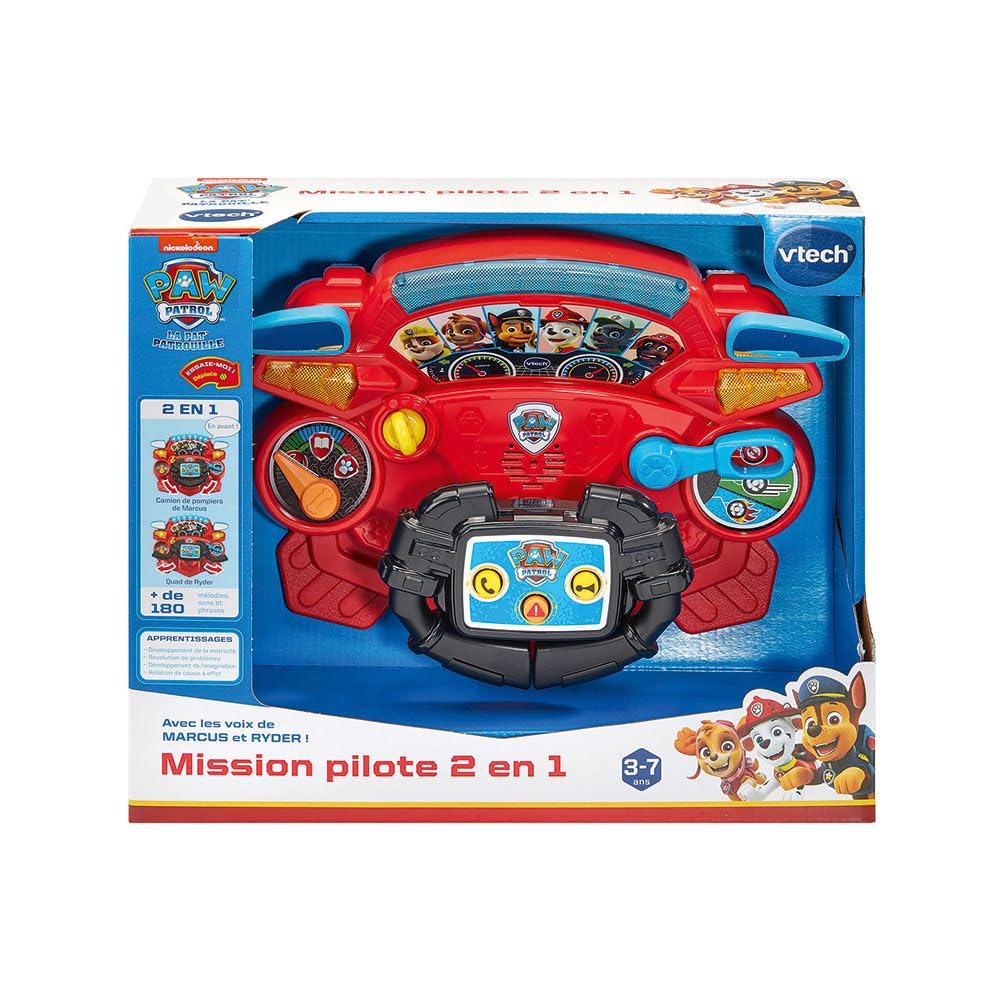 VTech Patrouille Pat Patrulla Canina-Misión Piloto, Color Rojo, tamaño estándar (542705)
