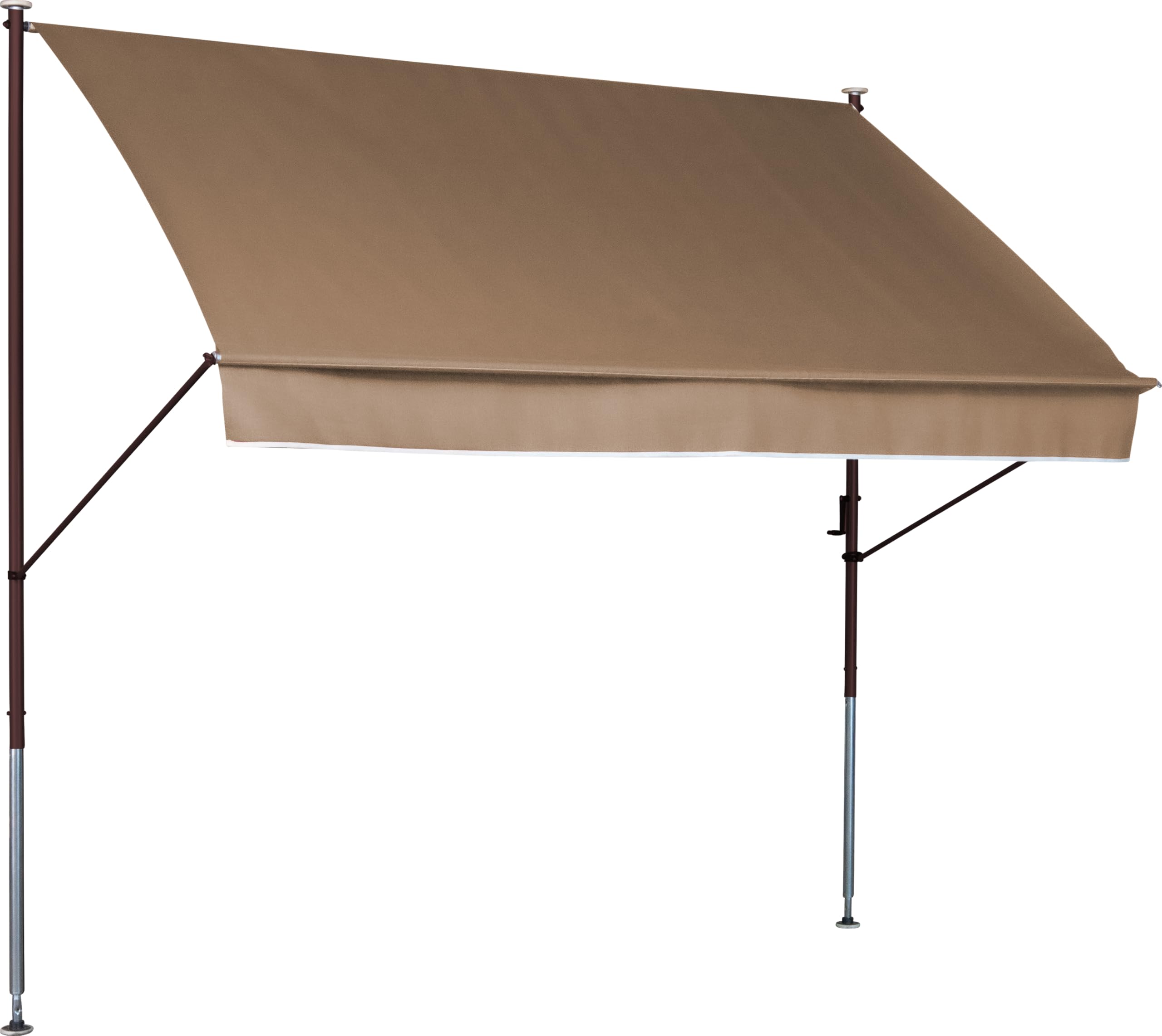 Angerer Freizeitmöbel GmbH Klemmmarkise Style – Klemmmarkise mit Handkurbel, 300 cm, Taupe