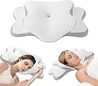 Vista 9 de Almohada Ergo para aliviar la apnea del sueño, el dolor de cuello y los ronquidos Almohada cervical para dormir de lado Espuma viscoelástica