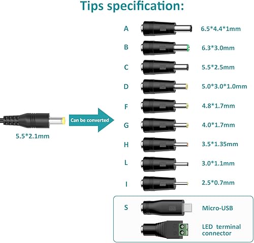 Miniatura 4 de Cargador de fuente de alimentación conmutada de 15 V, 2 A, 1 A, 15 voltios, 2 amperios, 1.5 A, adaptador universal de CACC, cable de alimentación