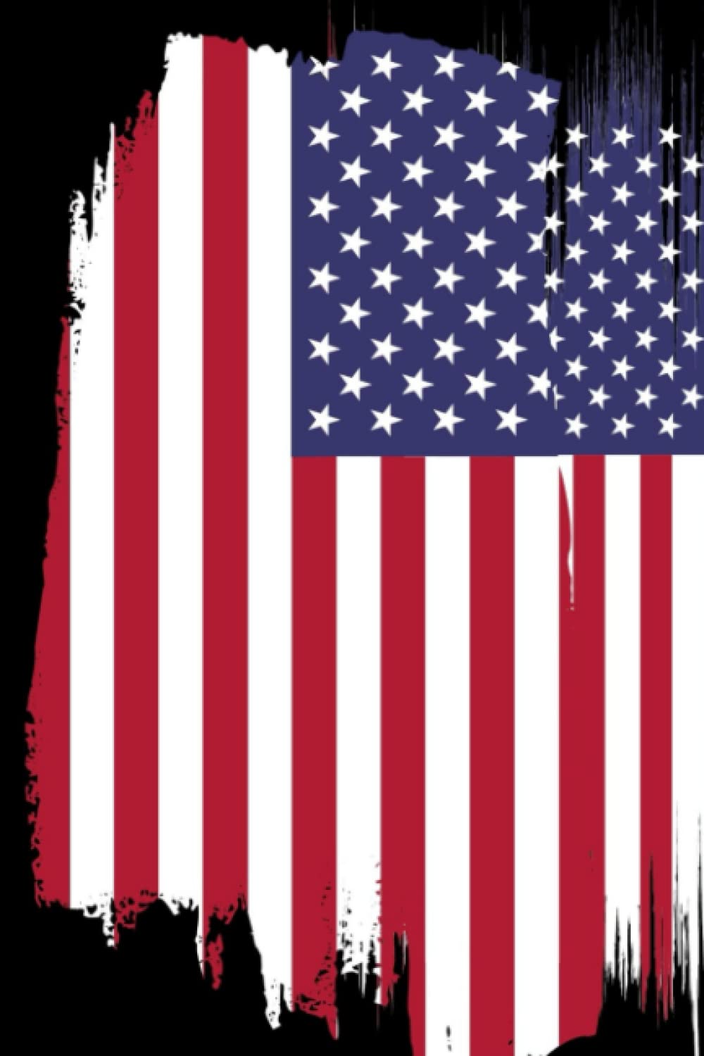 Black Note Book: American flag Cover:110Pages: College Ruled Composition note book.