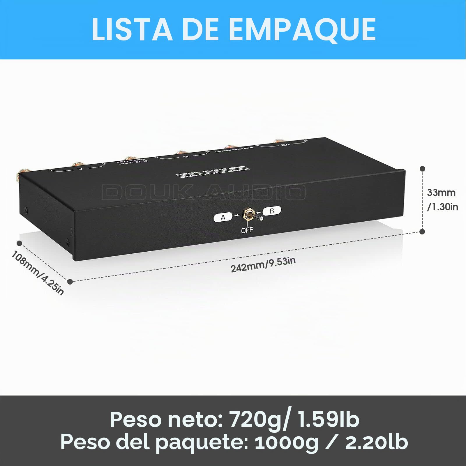 Amplificador de 2 zonas/caja de selección de altavoces Conmutador de audio pasivo para estéreo doméstico (SP102)