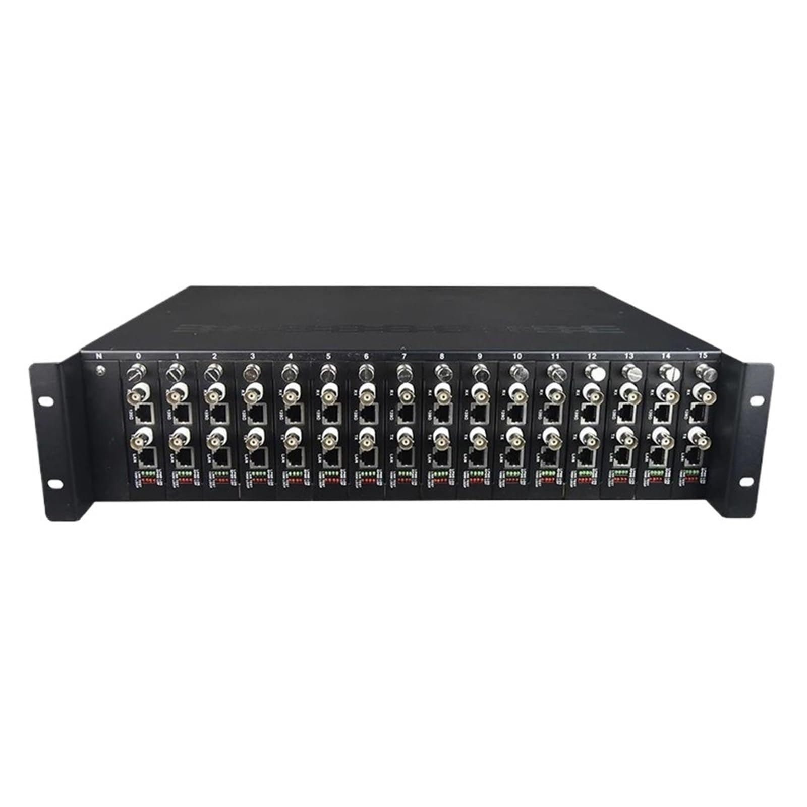 2U Rack Mount Chassis Managed 17 gniazd 2 UTP Ethernet Port Fiber Media Converter