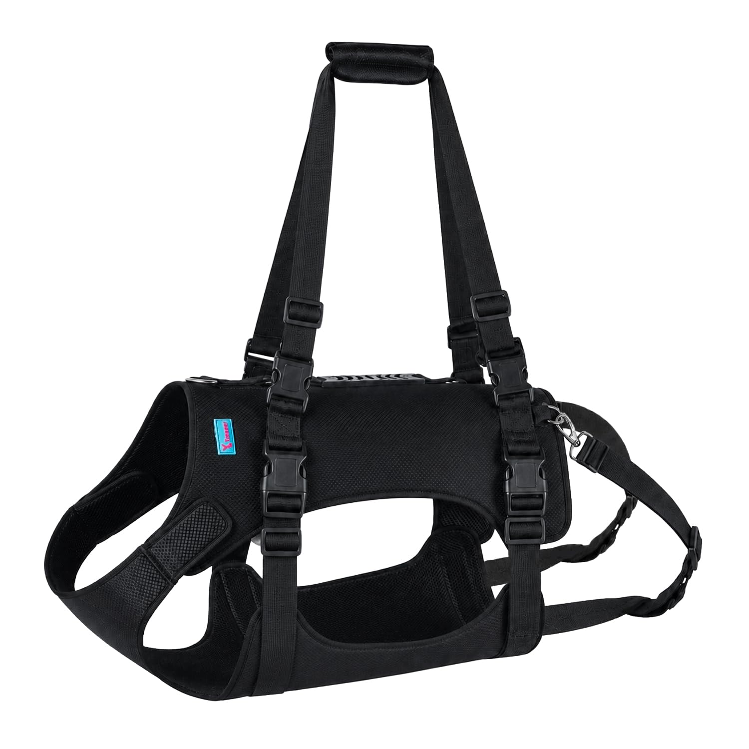 Arnés de elevación para perros (S, negro)