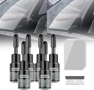 Car Windshield Crack Repair Kit, 2024 New Automotive Windscreen Tool Glass Repair Fluid Filler for Repairing Chips and Star Shaped Crack, Amazing Set for Repairing Cracked Glass (6)