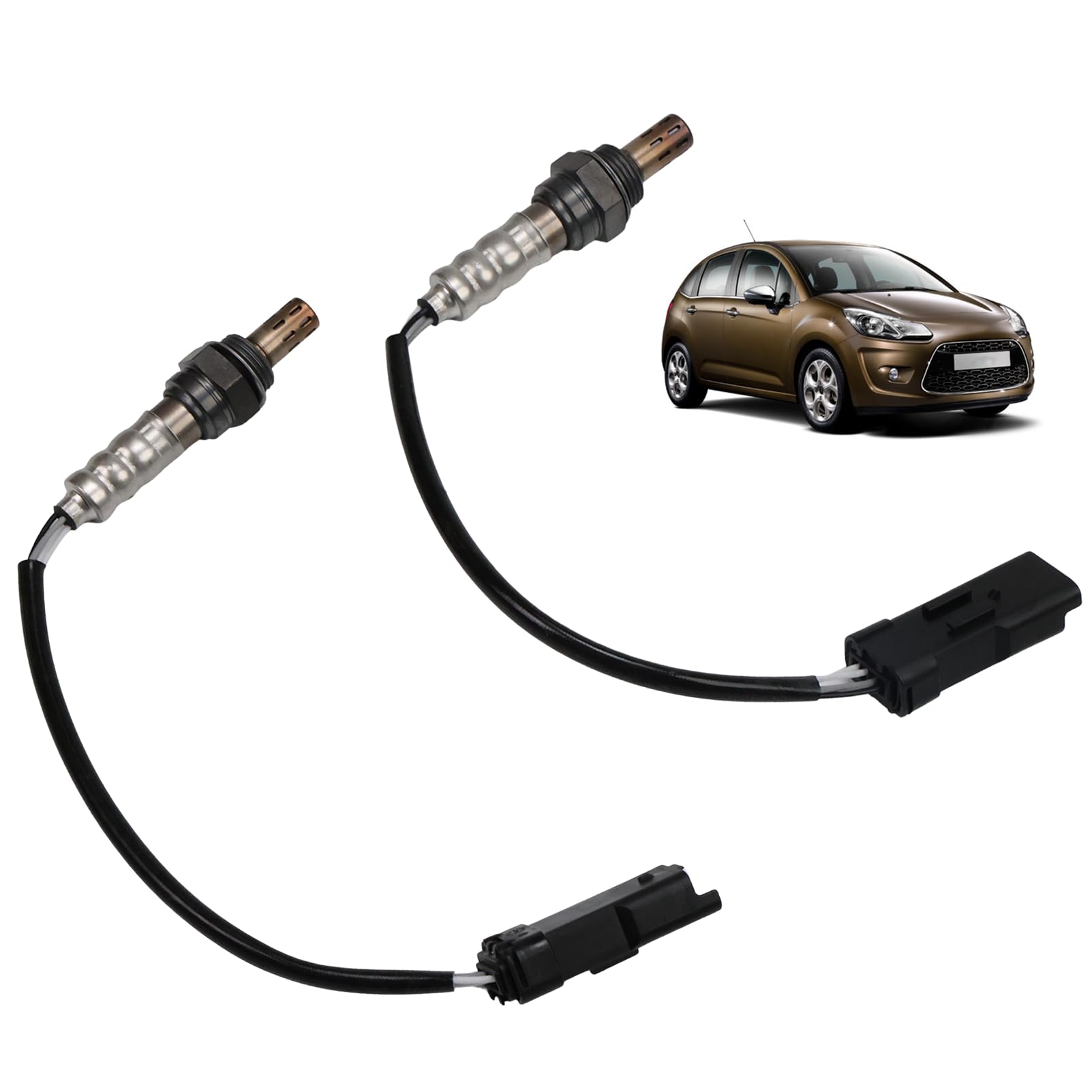 Sensor Lambda Sensores De Oxígeno Para Citroen C1 II, C3 II, C4, Peugeot 208 108 301 308 II 2008 I, Aygo, Corsa E, Astra H/J, 98022942 98106343, Delantero trasero Kit 2