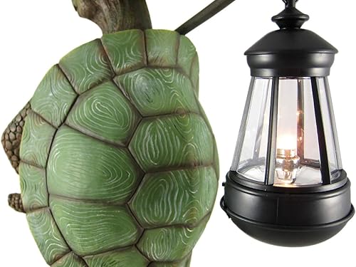 Miniatura 6 de Divertida tortuga campestre con estatua de linterna para exteriores