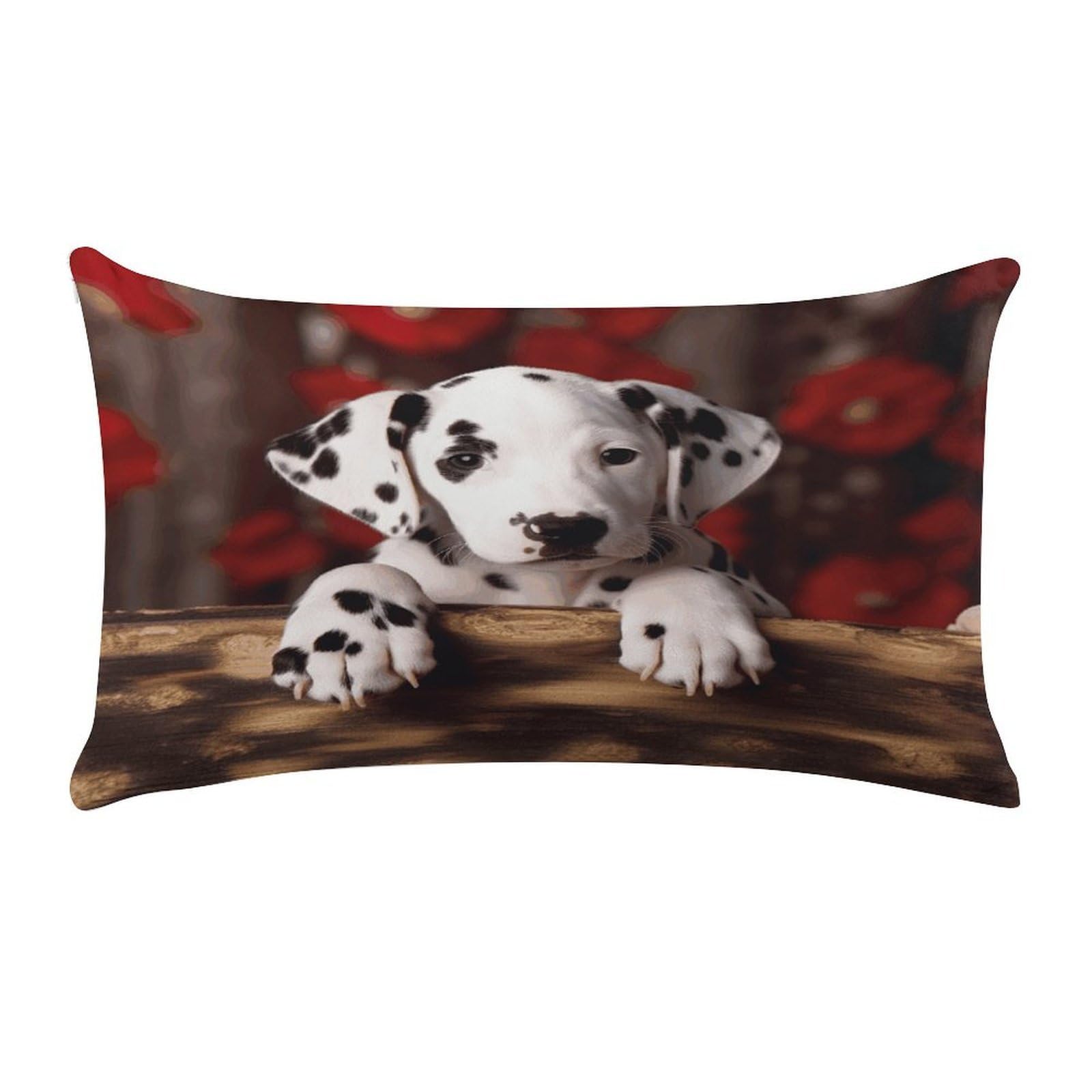 Dalmatian Puppy Pillow Cover Super Soft Pillowcase Luxury Cozy Fuzzy Velvet Pillow Shams Breathable Standard Pillow Cases with Zipper Wrinkle-Free Pillow Cover 12 "×20 "