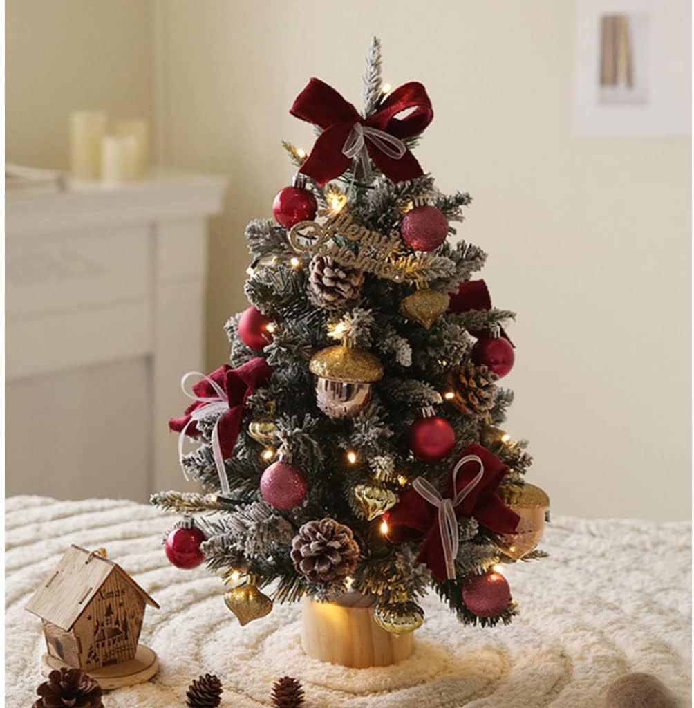 Amazon.co.jp: 人工樹木 ミニ卓上クリスマスツリー、リボンボウノット