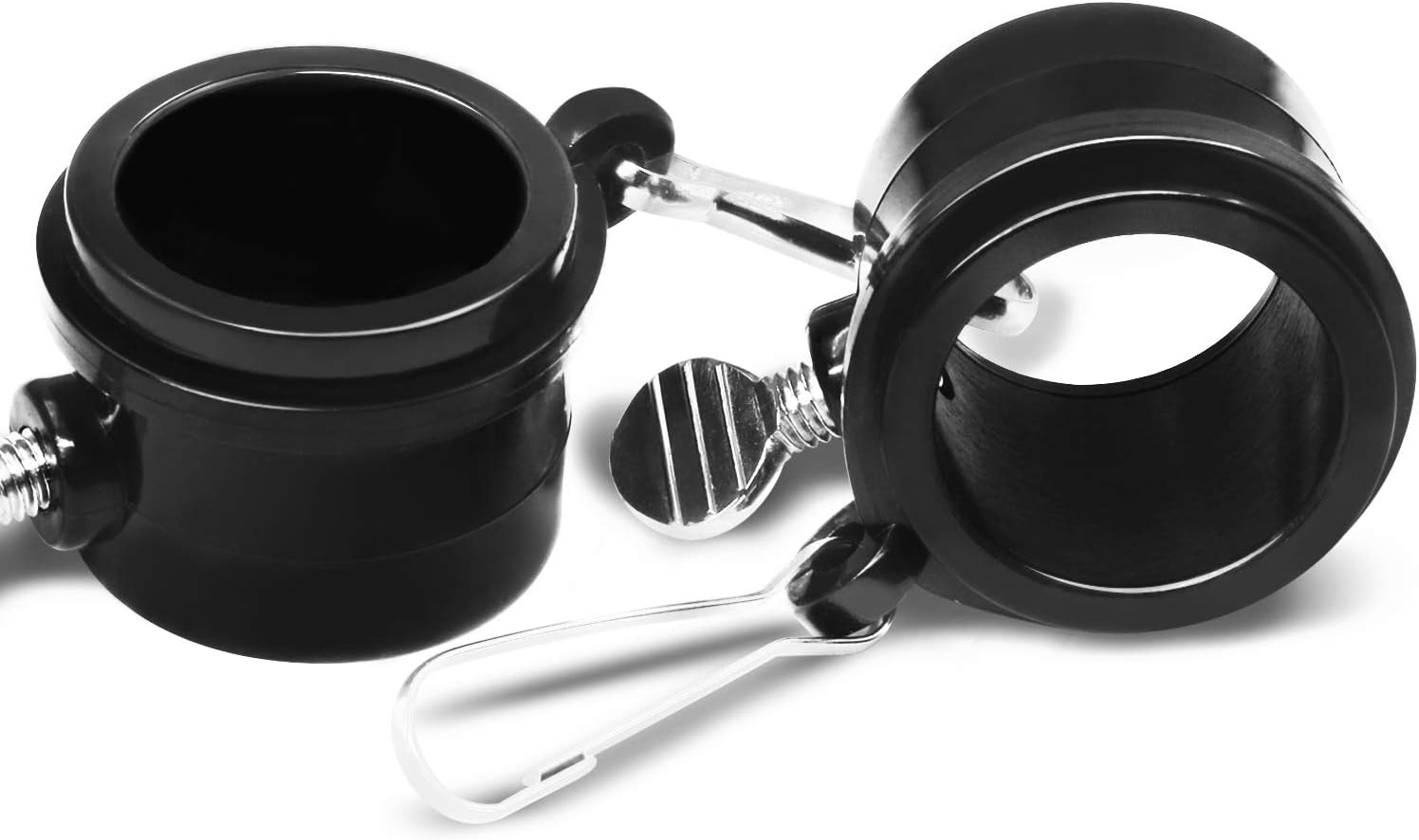 Anley Tangle Free Flag Pole Mounting Ring Clip - Rotating Flapole Mounting Rings With Metal Clips - 1" Diameter (2 Pieces)